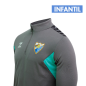 SUDADERA ENTRENO STAFF GRIS MALAGA CF 2023/24 -INFANTIL-