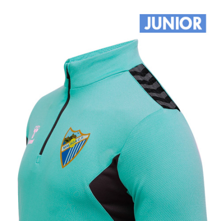 SUDADERA ENTRENO TURQUESA MALAGA CF 2023/24 -INFANTIL-
