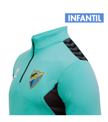 SUDADERA ENTRENO TURQUESA MALAGA CF 2023/24 -INFANTIL-