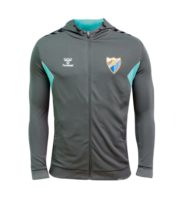 CHAQUETA CHANDAL STAFF GRIS  MALAGA CF 2023/24 -ADULTO-