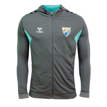 CHAQUETA CHANDAL STAFF GRIS  MALAGA CF 2023/24 -ADULTO-