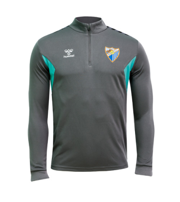 SUDADERA ENTRENO STAFF GRIS MALAGA CF 2023/24 -ADULTO-