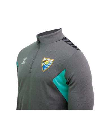 SUDADERA ENTRENO STAFF GRIS MALAGA CF 2023/24 -ADULTO-